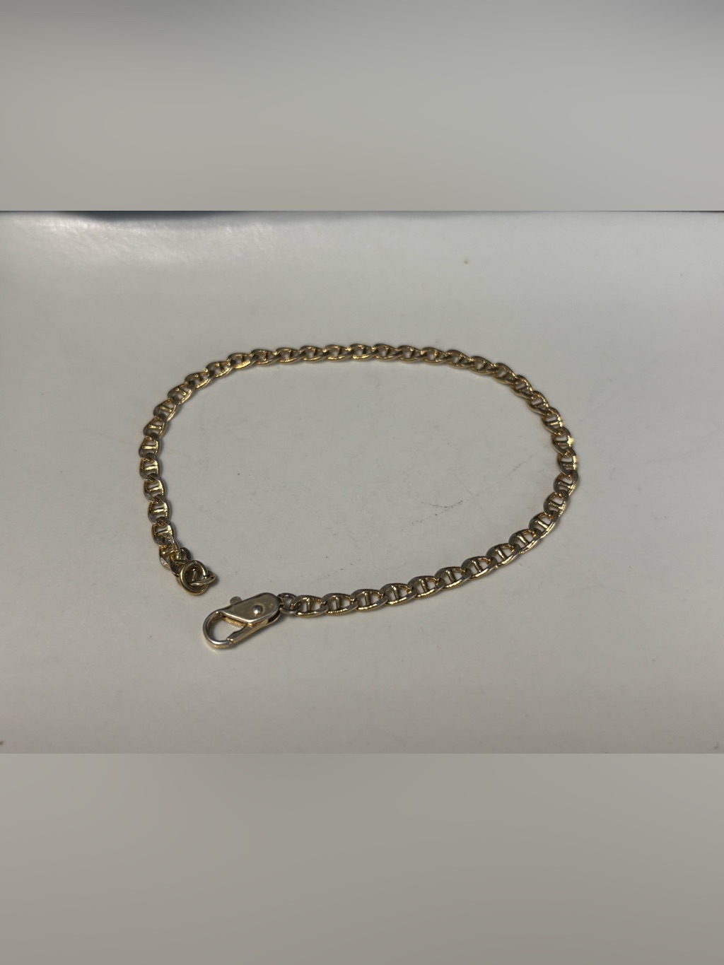 GoldTone Chain Anklet With Lobster Clasp